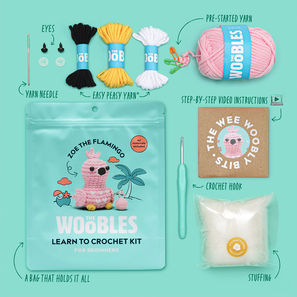 Zoe the Flamingo Crochet Kit | The Woobles - Image 2