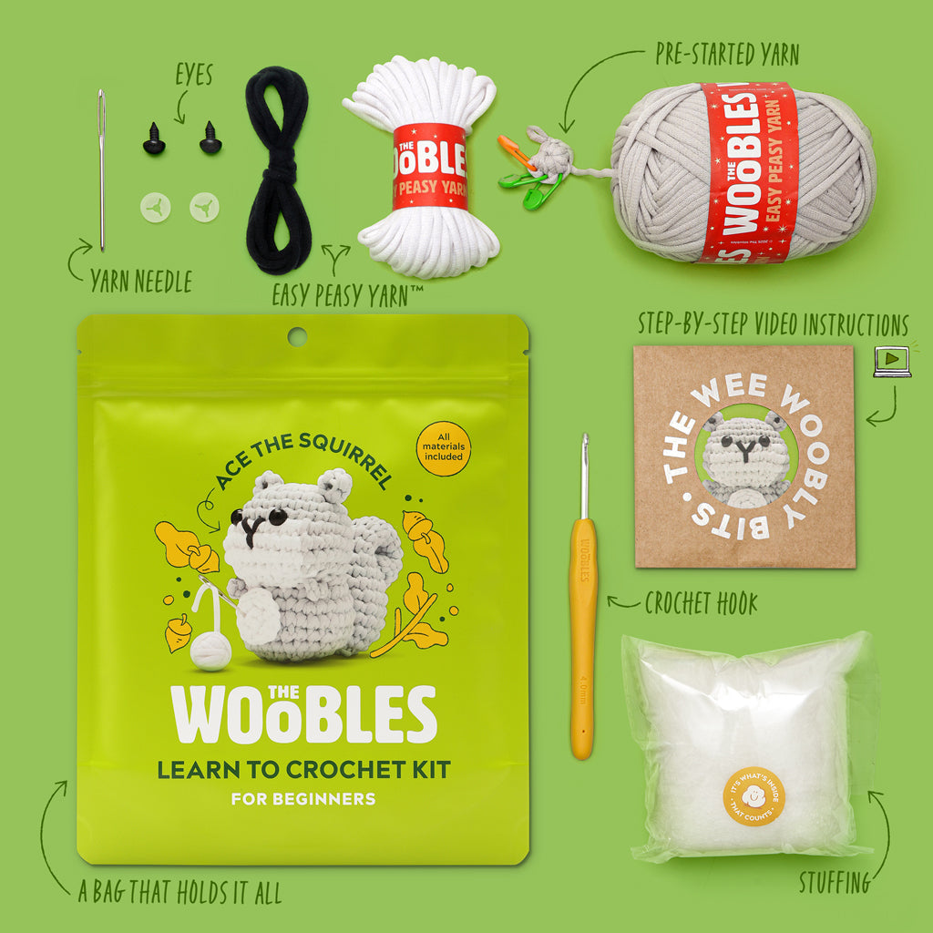 Ace the Squirrel Crochet Kit | The Woobles - Image 3