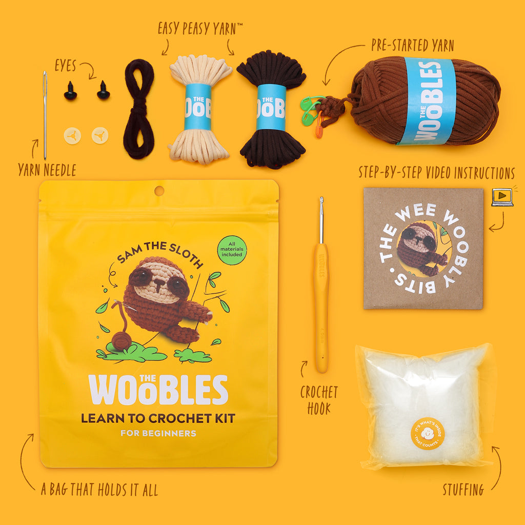 Sam the Sloth Crochet Kit | The Woobles - Image 3