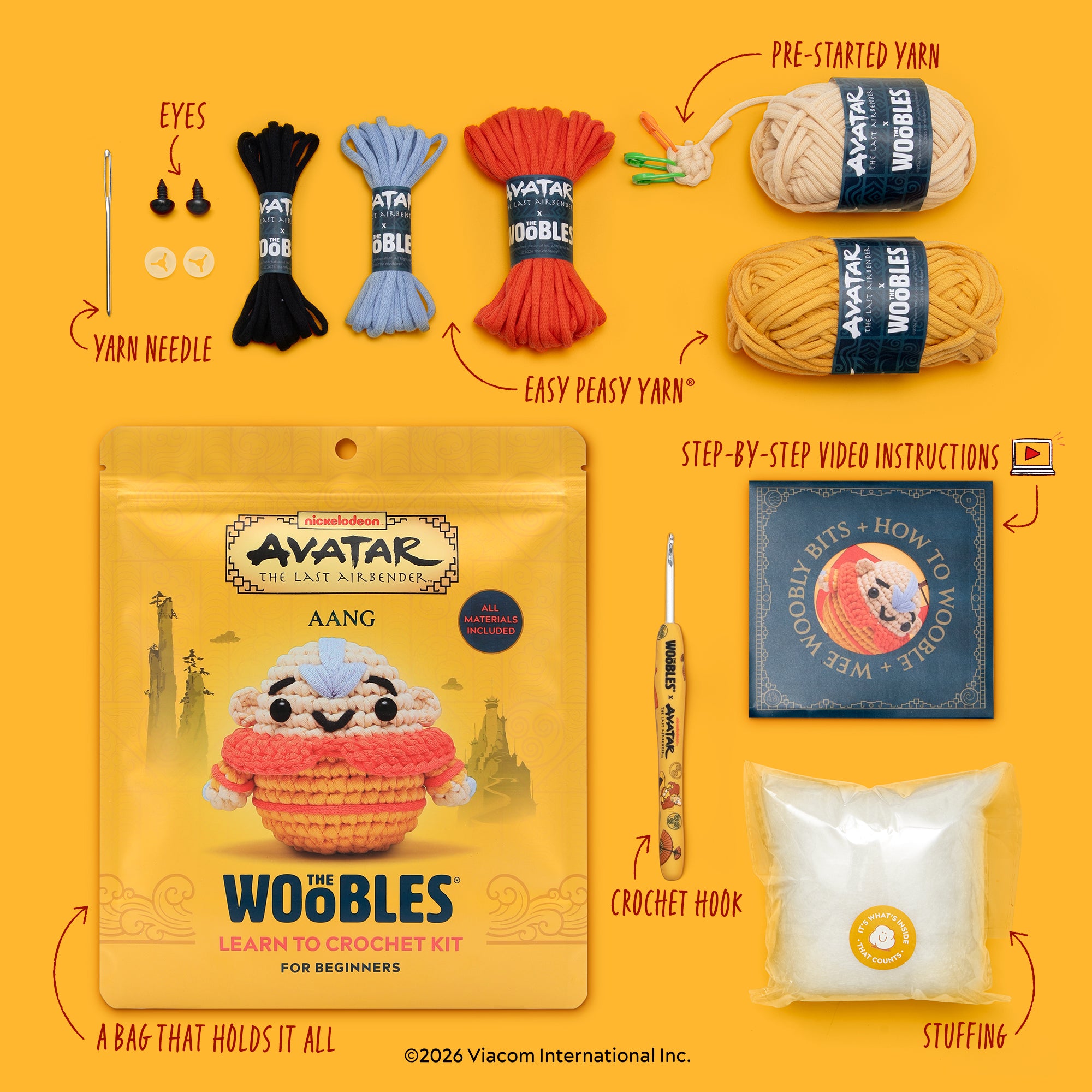 Aang Crochet Kit | The Woobles - Image 2