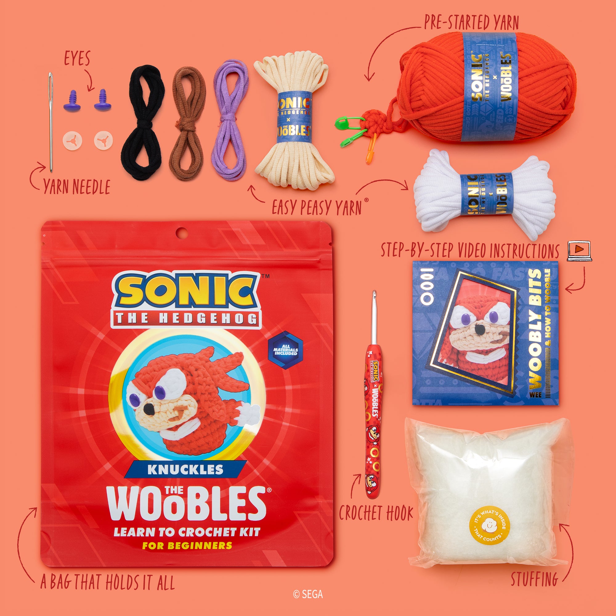Knuckles Crochet Kit | The Woobles - Image 2