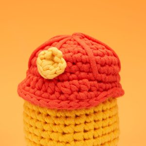 Tiny Firefighter Hat Crochet Kit | The Woobles