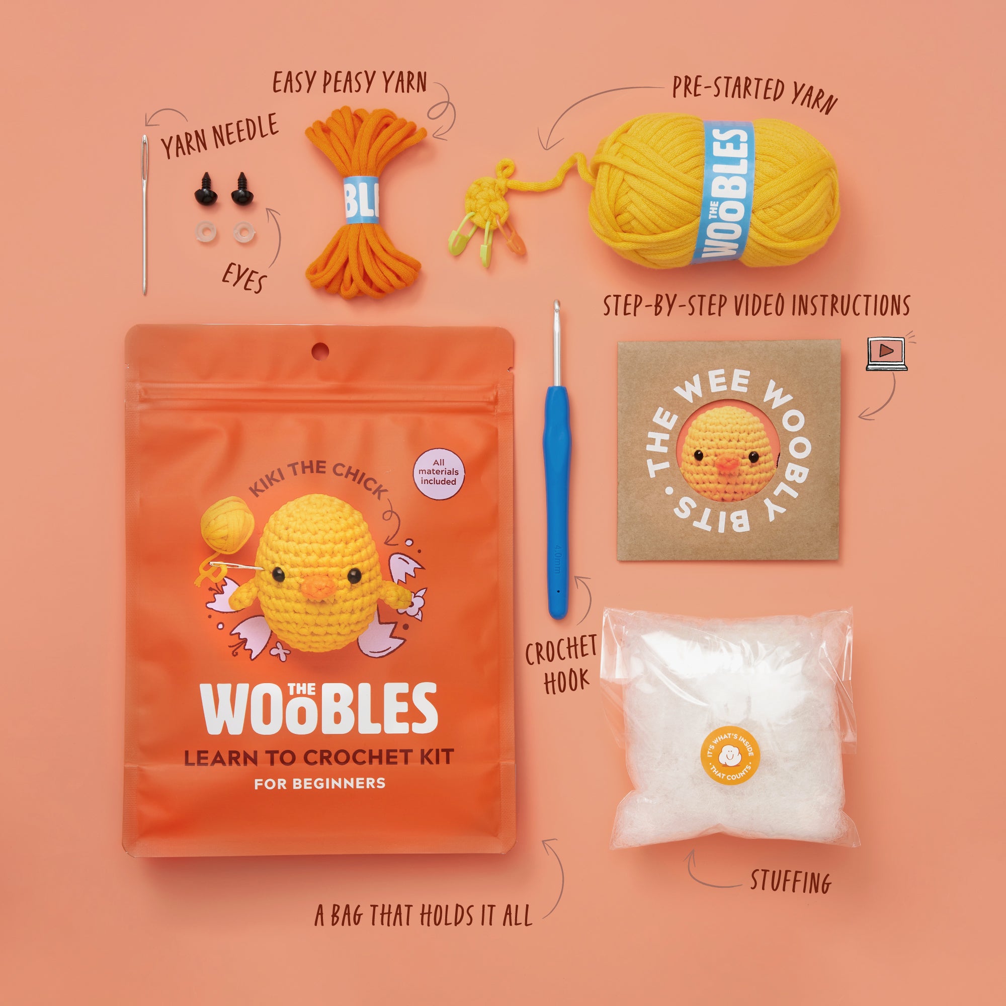 Chick Crochet Kit for Beginners | The Woobles - Image 2