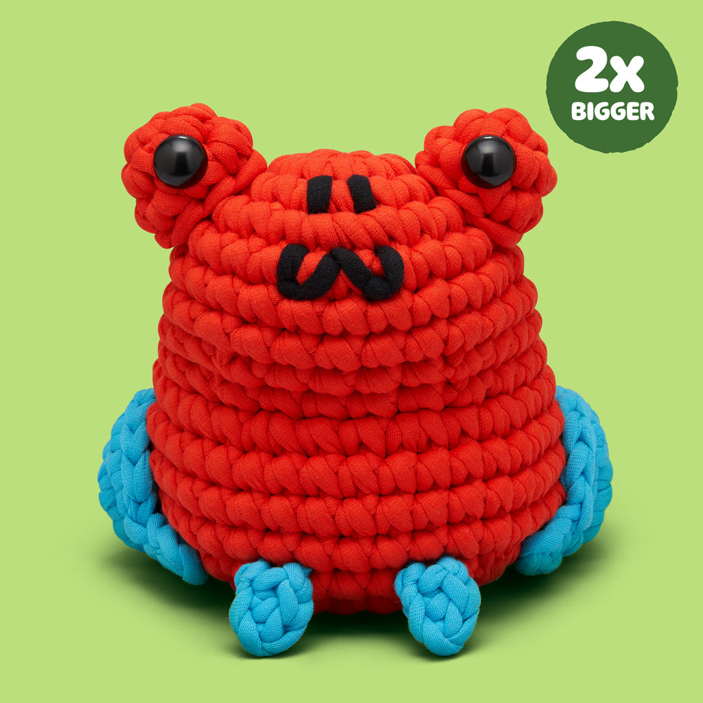 Kurt the Poison Dart Frog Extra Squeezy Crochet kit | The Woobles