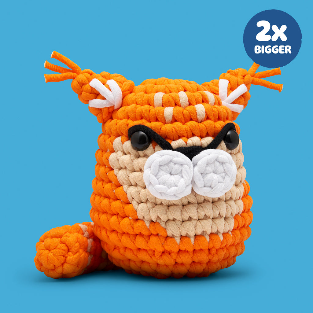 Theo the Jungle Cat Extra Squeezy Crochet Kit | The Woobles - Image 5